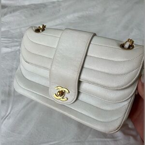 White Chanel bag